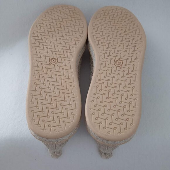 Rothy's Ivory Diamond Metallic Espadrilles Ankle Wrap New Women's Size W10 - Picture 6 of 8